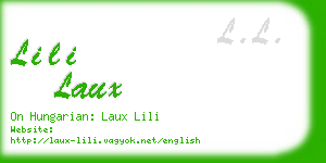 lili laux business card